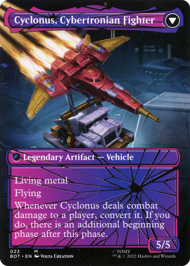 Cyclonus, the Saboteur (Shattered Glass) (BOT-023)  - Transformers: (convertdfc, shatteredglass) (Borderless) - Image 2