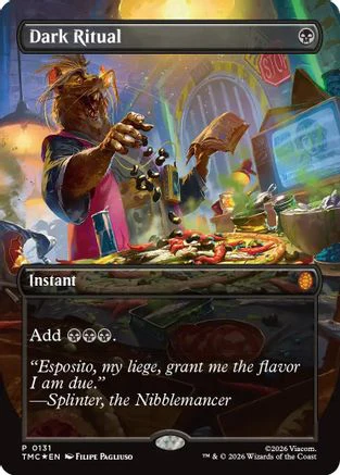 Dark Ritual (Borderless) (TMC-131)  Foil - Commander: Teenage Mutant Ninja Turtles