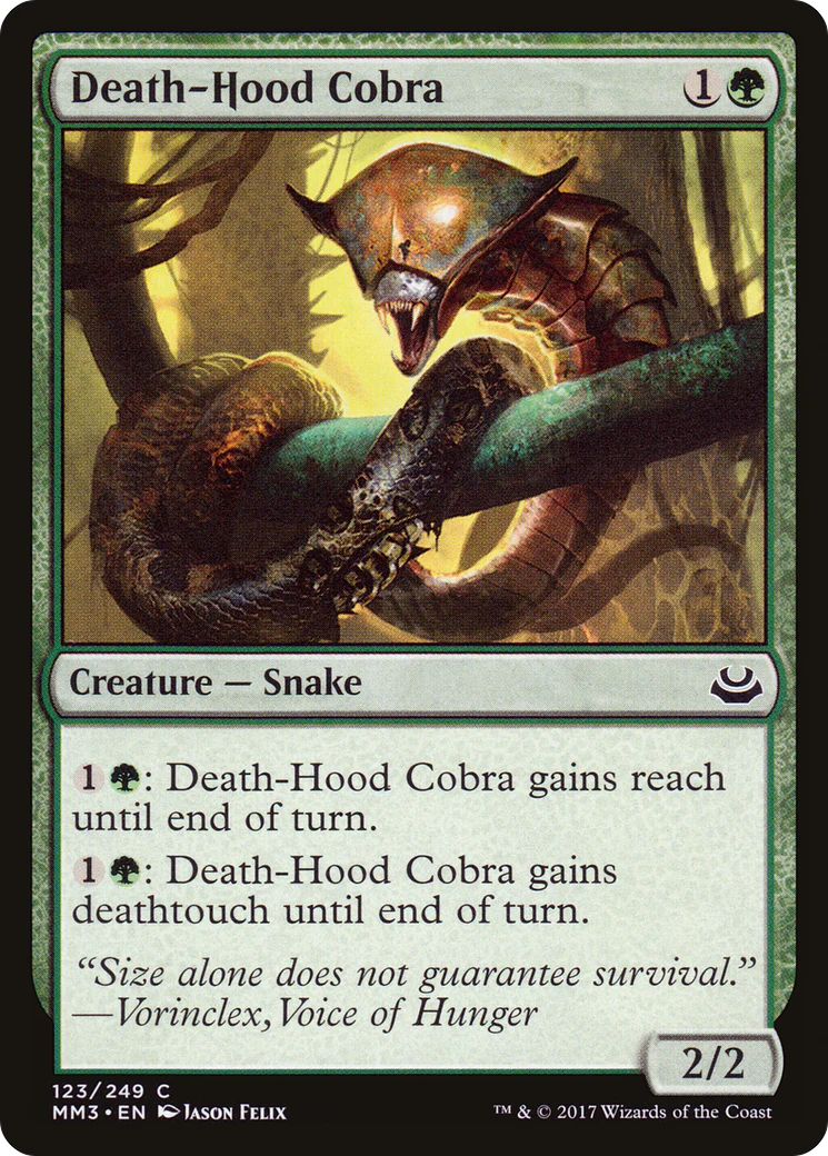 Death-Hood Cobra (MM3-123)  Foil - Modern Masters 2017