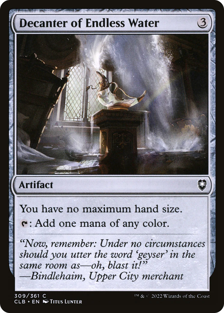 Decanter of Endless Water (CLB-309)  Foil - Commander Legends: Battle for Baldur's Gate