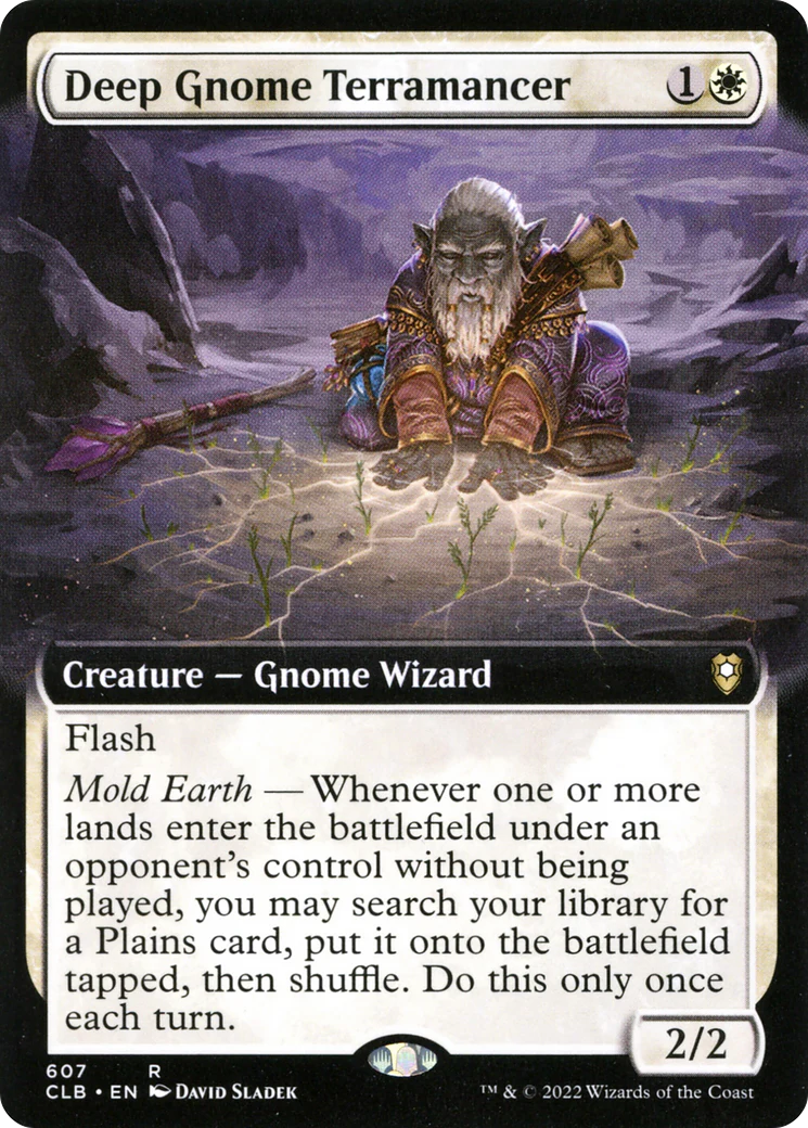 Deep Gnome Terramancer (Extended Art) (CLB-607)  - Commander Legends: Battle for Baldur's Gate: (Extended Art)