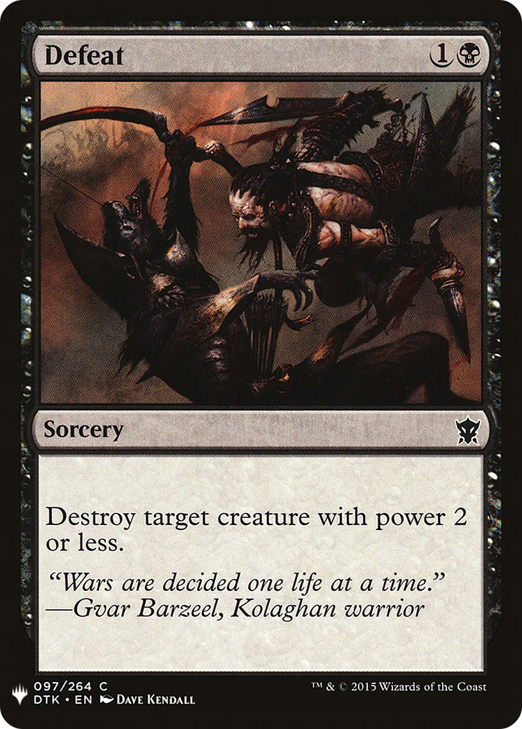 Defeat (LIST-097)  - The List