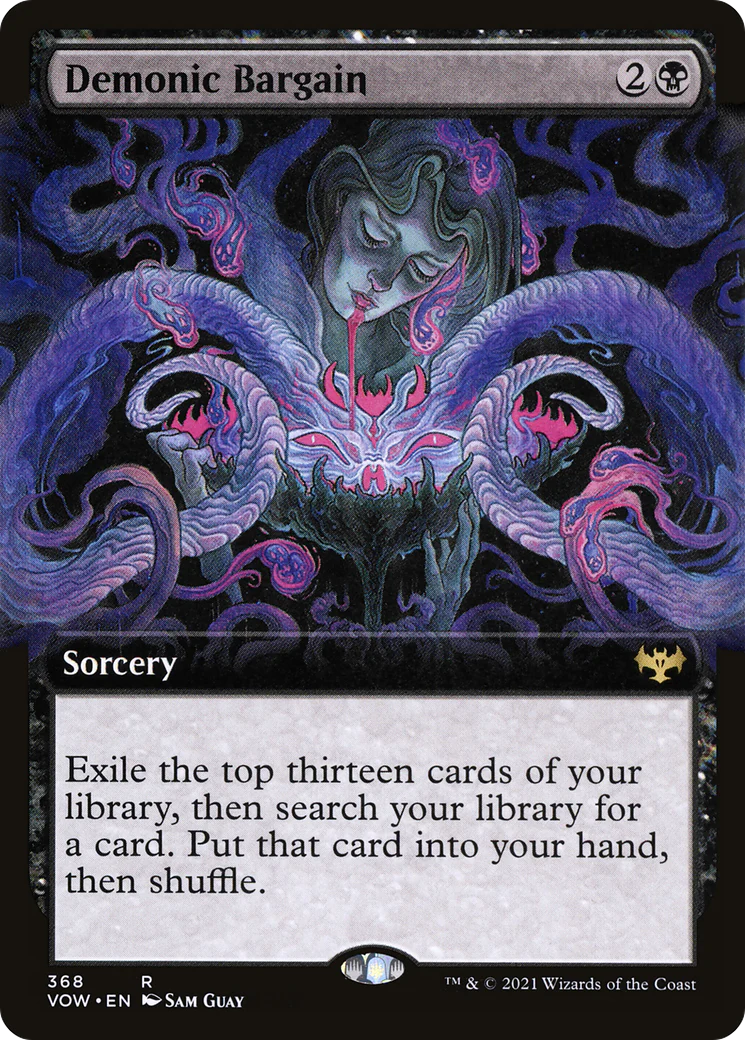 Demonic Bargain (Extended Art) (VOW-368)  - Innistrad: Crimson Vow: (Extended Art)