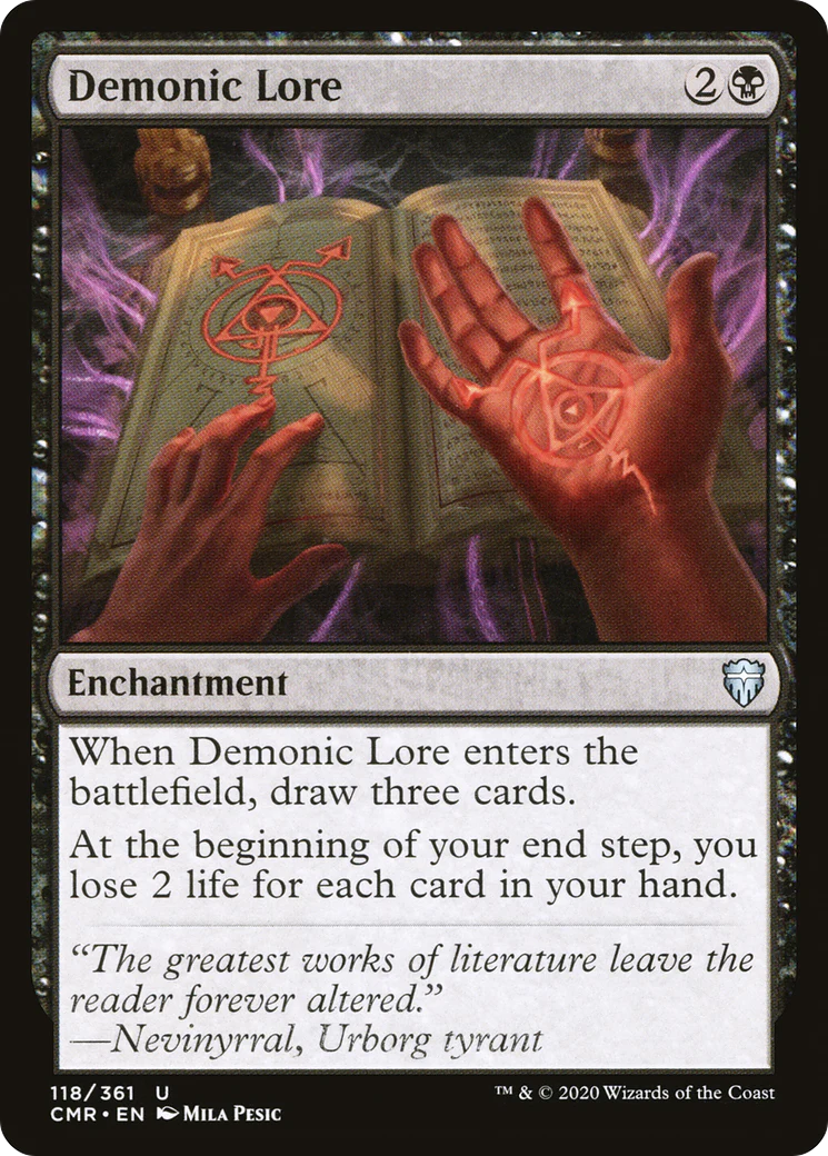 Demonic Lore (CMR-118)  - Commander Legends