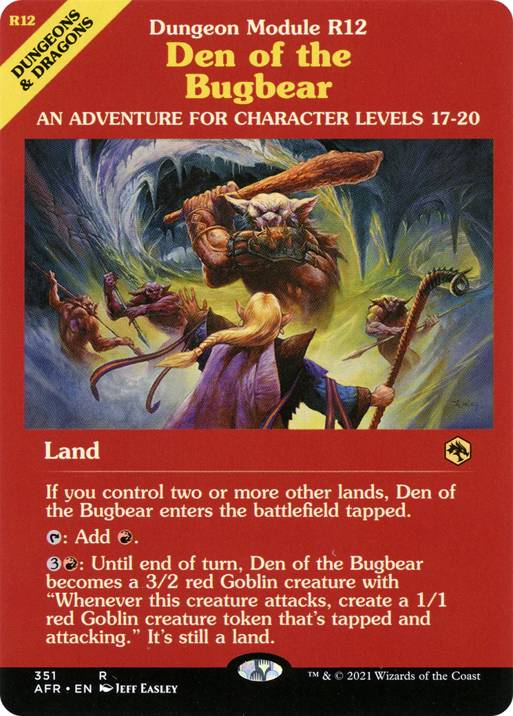 Den of the Bugbear (Dungeon Module) (AFR-351)  Foil - Adventures in the Forgotten Realms: (Showcase)