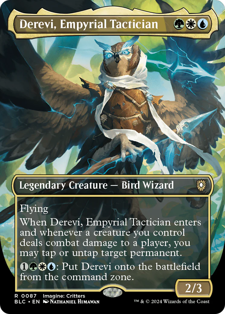 Derevi, Empyrial Tactician (Borderless) (BLC-087)  Foil - Bloomburrow Commander
