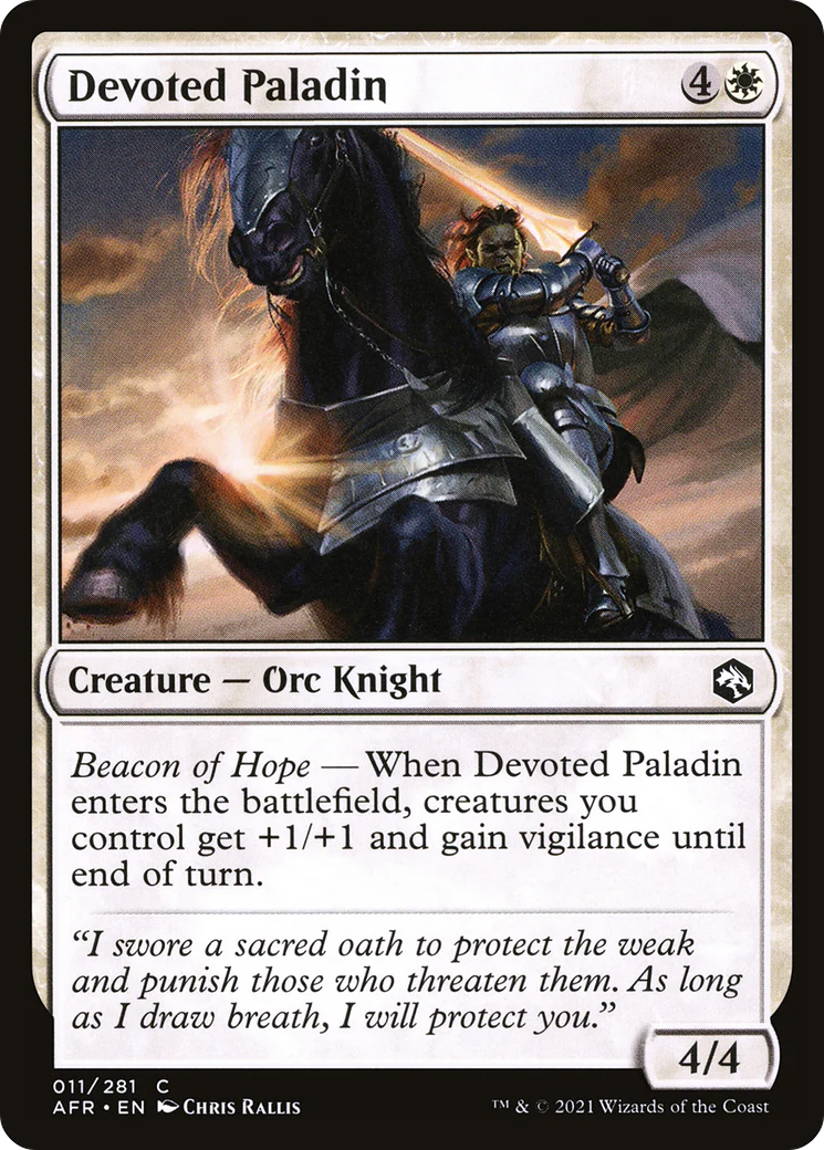 Devoted Paladin (AFR-011)  Foil - Adventures in the Forgotten Realms