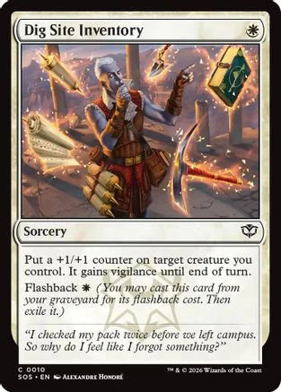Dig Site Inventory (SOS-010)  Foil - Secrets of Strixhaven
