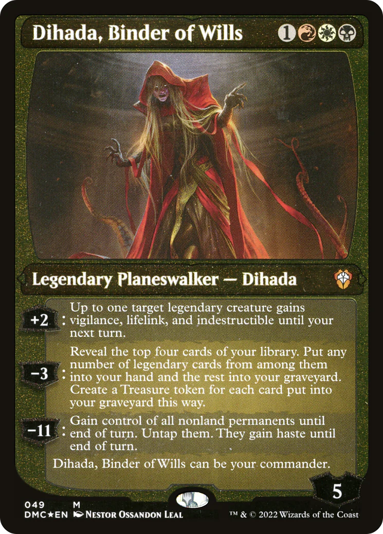 Dihada, Binder of Wills (DMC-049)  Etched Foil - Dominaria United Commander