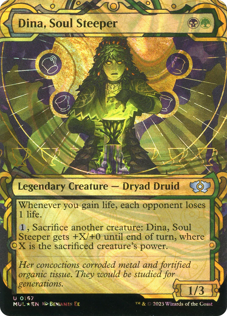 Dina, Soul Steeper (Halo Foil) (MUL-167)  Foil - Multiverse Legends: (Showcase) (Borderless)