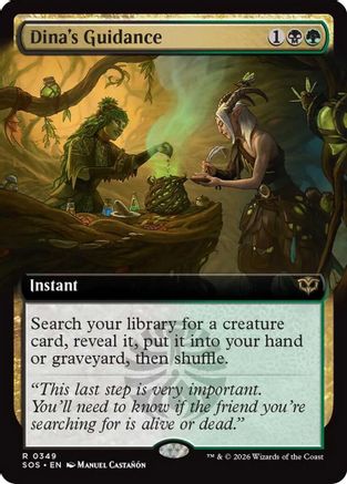 Dina's Guidance (Extended Art) (SOS-349)  - Secrets of Strixhaven