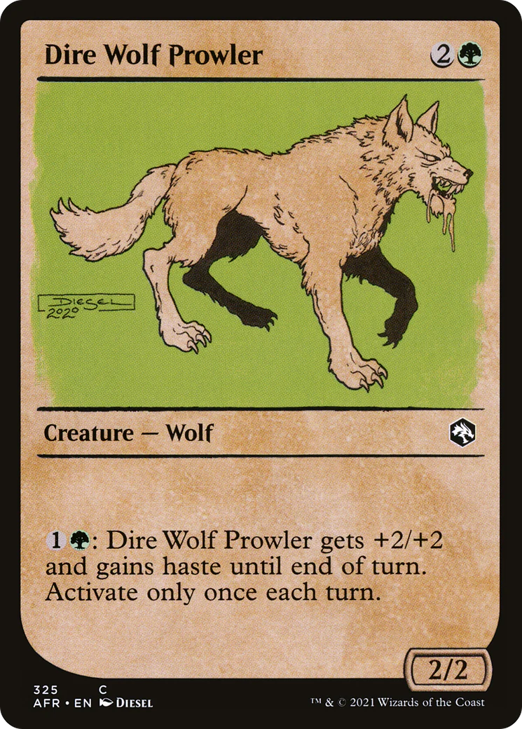 Dire Wolf Prowler (Showcase) (AFR-325)  Foil - Adventures in the Forgotten Realms: (Showcase)