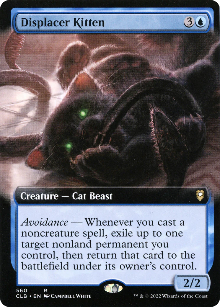 Displacer Kitten (Extended Art) (CLB-560)  Foil - Commander Legends: Battle for Baldur's Gate: (Extended Art)