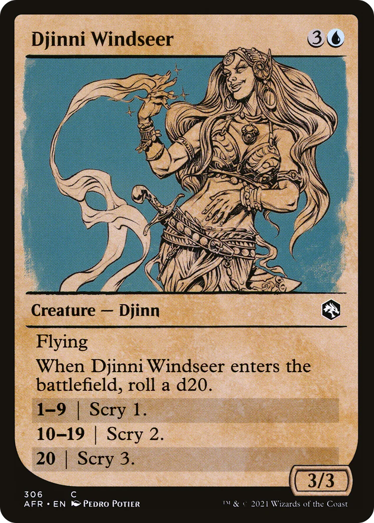 Djinni Windseer (Showcase) (AFR-306)  Foil - Adventures in the Forgotten Realms: (Showcase)
