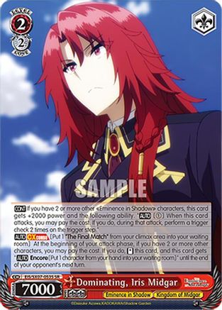 Dominating, Iris Midgar (SR) (EIS/SX07-053S) - The Eminence in Shadow