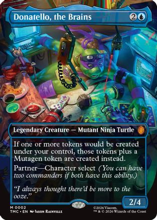 Donatello, the Brains (0002) (Borderless) (TMC-002)  - Commander: Teenage Mutant Ninja Turtles