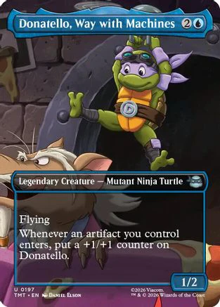 Donatello, Way with Machines (Borderless) (TMT-197) Foil - Teenage Mutant Ninja Turtles