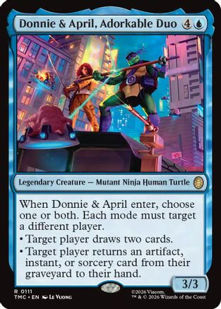 Donnie & April, Adorkable Duo (TMC-111)  - Commander: Teenage Mutant Ninja Turtles