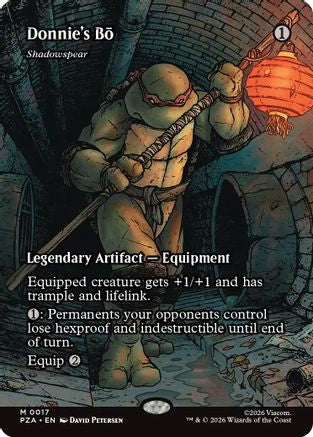 Donnie's Bo - Shadowspear (Borderless) (PZA-017)  Foil - Teenage Mutant Ninja Turtles Eternal-Legal
