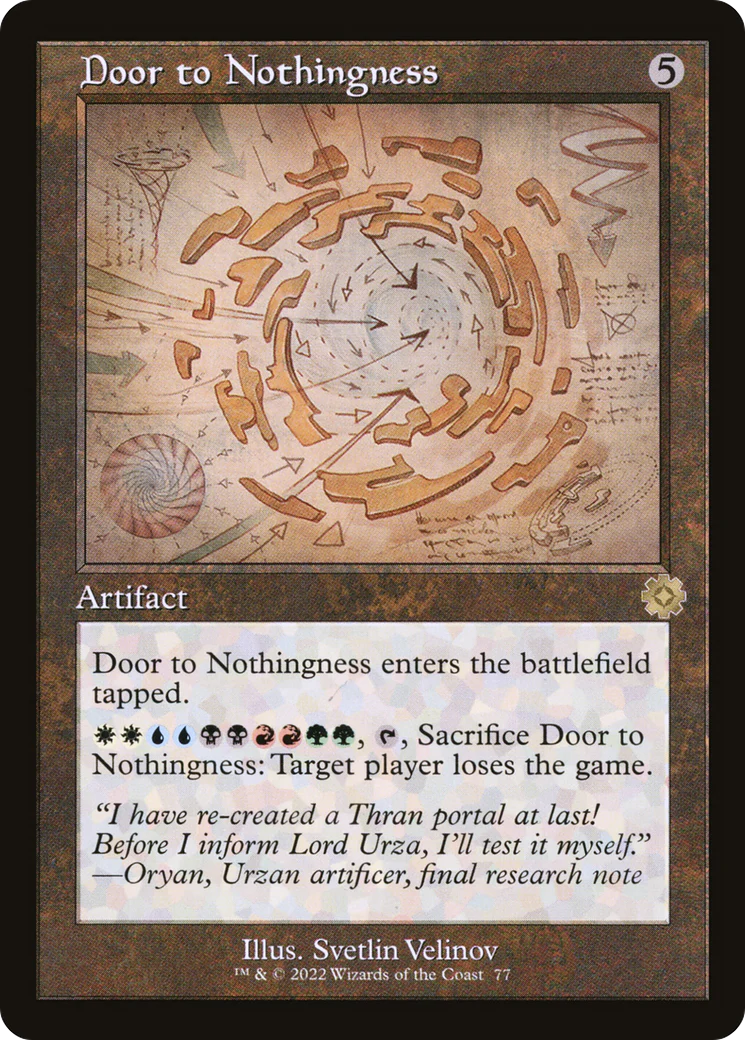 Door to Nothingness (Schematic) (BRR-077)  Foil - The Brothers' War Retro Artifacts