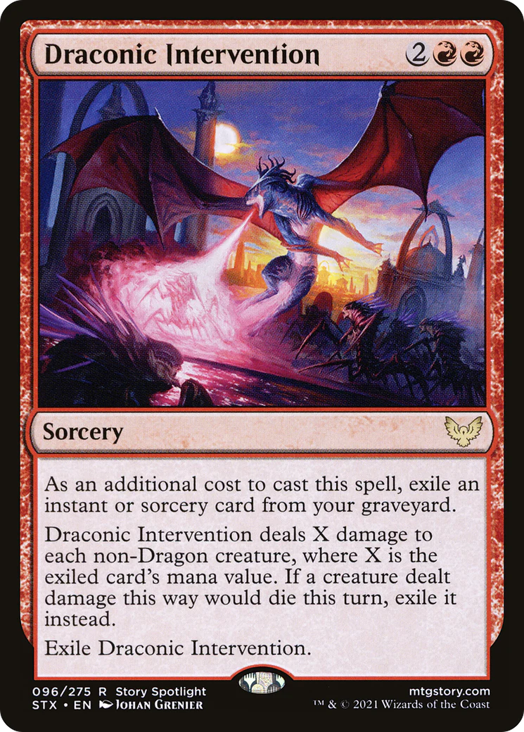 Draconic Intervention (STX-096)  Foil - Strixhaven: School of Mages