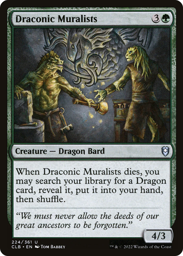 Draconic Muralists (CLB-224)  - Commander Legends: Battle for Baldur's Gate