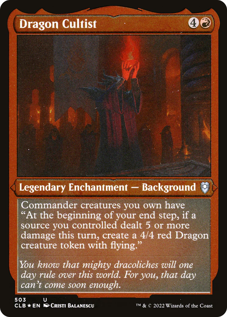 Dragon Cultist (CLB-503)  Etched Foil - Commander Legends: Battle for Baldur's Gate
