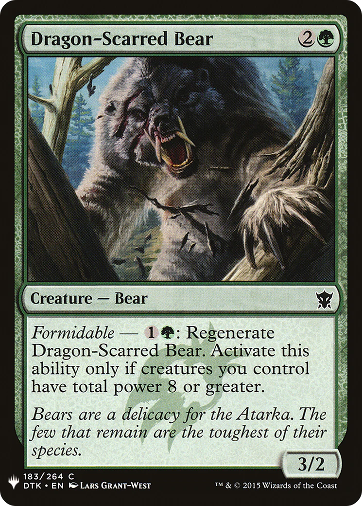 Dragon-Scarred Bear (LIST-183)  - The List