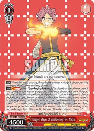 Dragon Slayer of Smoldering Fire, Natsu (SR) (FT/S120-E058S SR) - FAIRY TAIL 100 YEARS QUEST