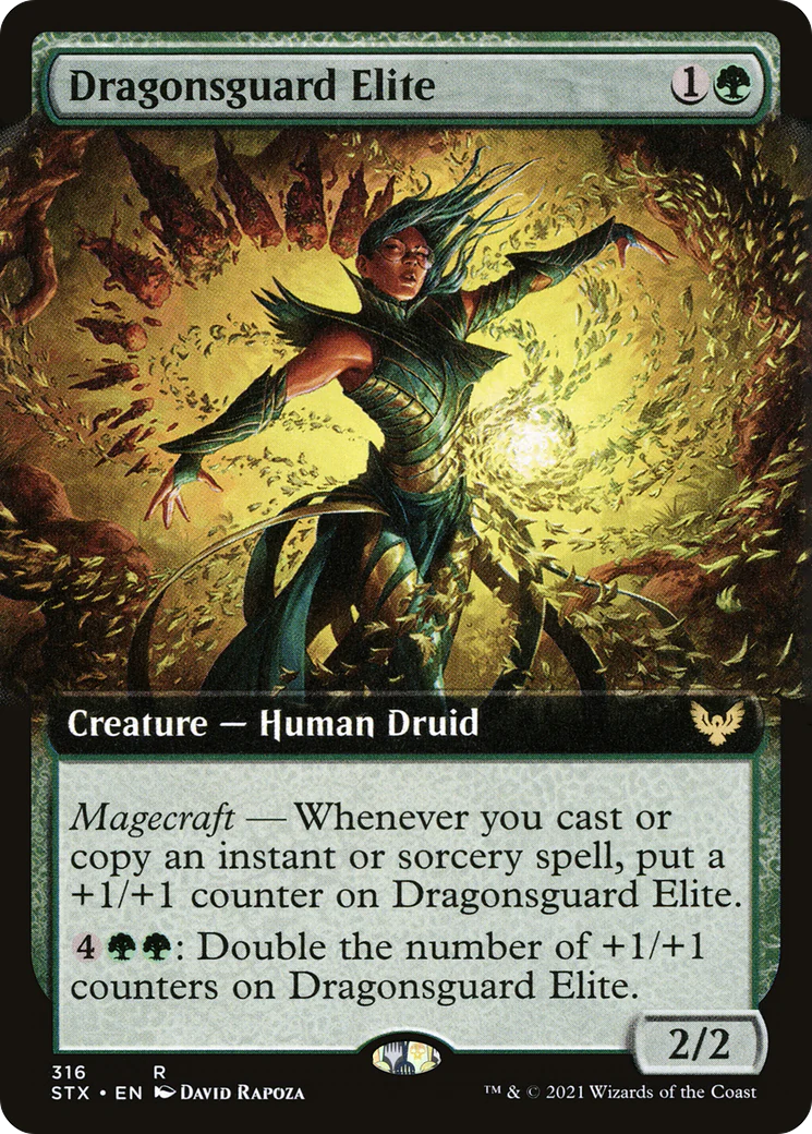 Dragonsguard Elite (Extended Art) (STX-316)  Foil - Strixhaven: School of Mages: (Extended Art)