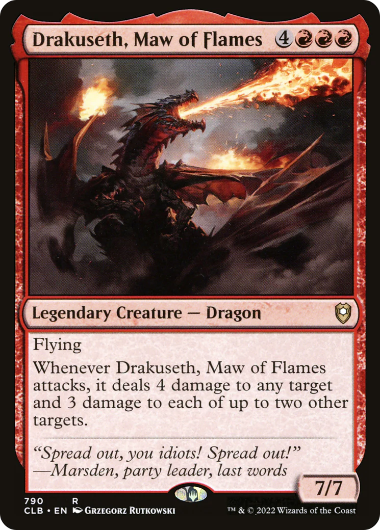 Drakuseth, Maw of Flames (CLB-790)  - Commander Legends: Battle for Baldur's Gate
