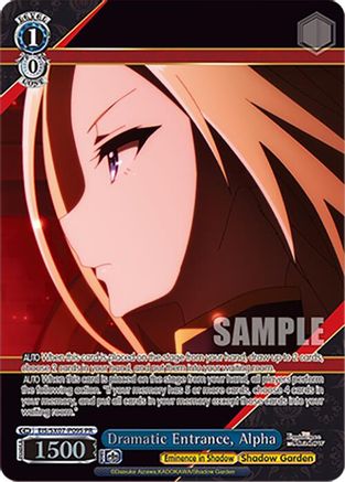 Dramatic Entrance, Alpha (PR) (Foil) (EIS/SX07-P09S) - The Eminence in Shadow