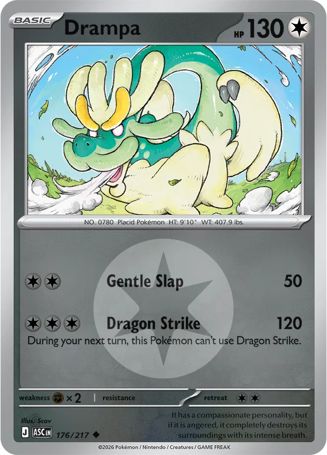 Drampa (Energy Symbol Pattern) 176  - Reverse Holofoil ME Ascended Heroes - Uncommon