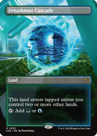 Dreamroot Cascade (Borderless) (SOS-302)  Foil - Secrets of Strixhaven