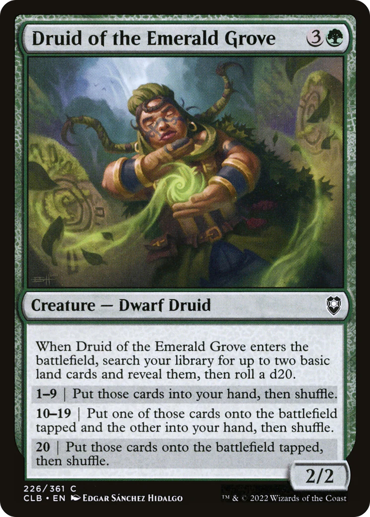 Druid of the Emerald Grove (CLB-226)  - Commander Legends: Battle for Baldur's Gate