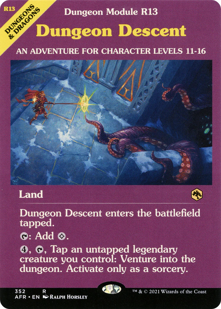 Dungeon Descent (Dungeon Module) (AFR-352)  Foil - Adventures in the Forgotten Realms: (Showcase)