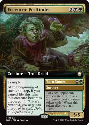 Eccentric Pestfinder (Extended Art) (SOC-094)  - Commander: Secrets of Strixhaven