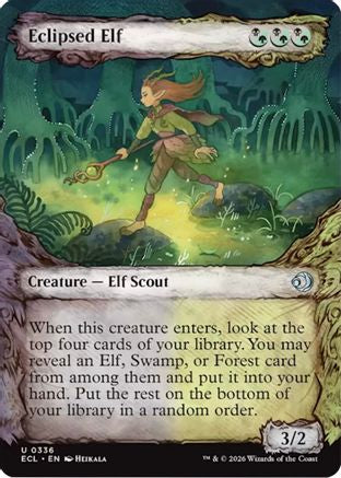 Eclipsed Elf (Showcase) (ECL-336) Foil - Lorwyn Eclipsed
