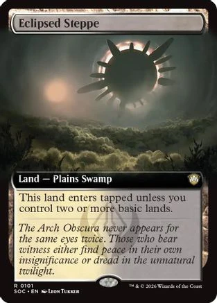 Eclipsed Steppe (Extended Art) (SOC-101)  - Commander: Secrets of Strixhaven