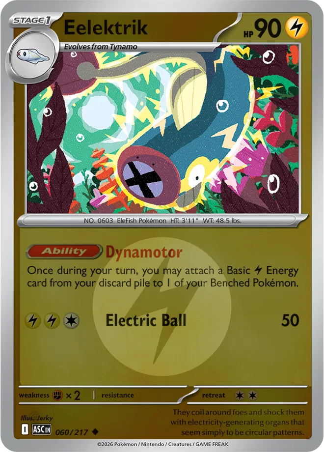 Eelektrik (Energy Symbol Pattern) 060  - Reverse Holofoil ME Ascended Heroes - Uncommon