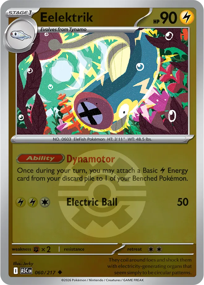 Eelektrik (Quick Ball) 060  - Reverse Holofoil ME Ascended Heroes - Uncommon