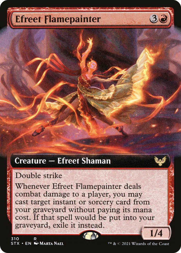 Efreet Flamepainter (Extended Art) (STX-310)  Foil - Strixhaven: School of Mages: (Extended Art)
