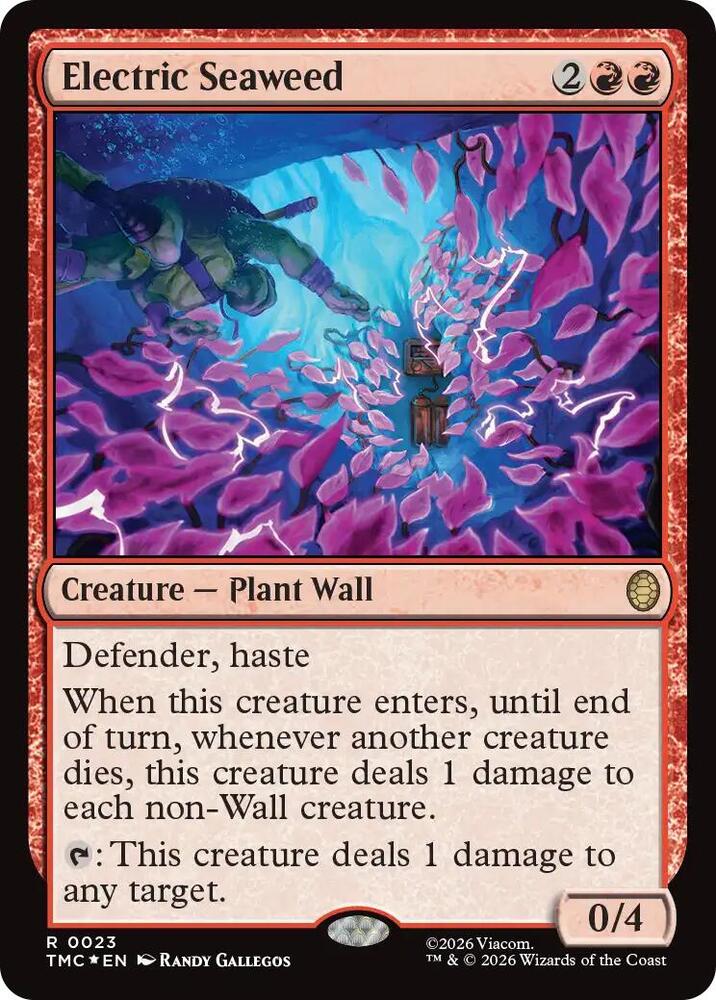 Electric Seaweed (Surge Foil) (TMC-023)  Foil - Commander: Teenage Mutant Ninja Turtles