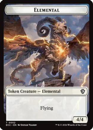 Elemental (0002) // Elemental (0009) Double-Sided Token (ECC-2 // 9)  Foil - Commander: Lorwyn Eclipsed