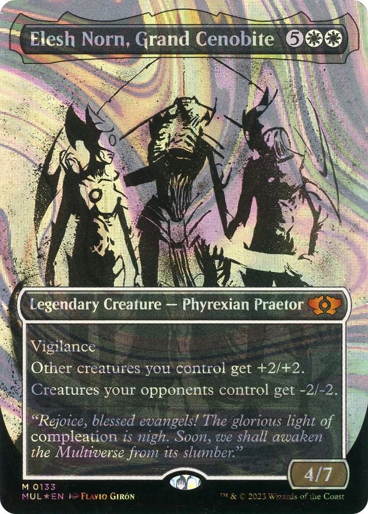 Elesh Norn, Grand Cenobite (Halo Foil) (MUL-133)  Foil - Multiverse Legends: (Showcase) (Borderless)