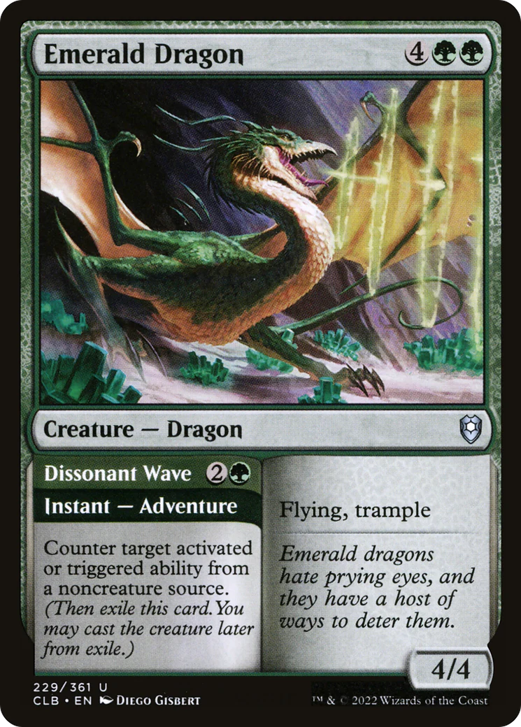 Emerald Dragon (CLB-229) Foil - Commander Legends: Battle for Baldur's Gate