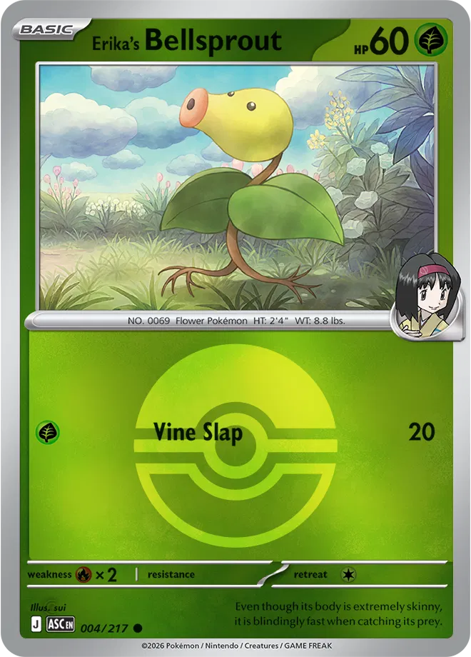 Erika's Bellsprout (Poke Ball) 004  - Reverse Holofoil ME Ascended Heroes - Common