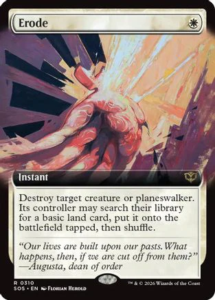 Erode (Extended Art) (SOS-310)  Foil - Secrets of Strixhaven