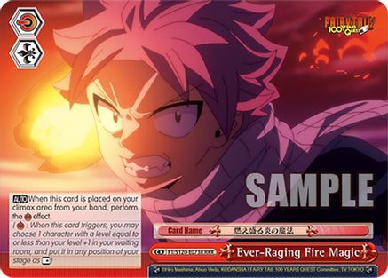 Ever-Raging Fire Magic (RRR) (FT/S120-E073R RRR) - FAIRY TAIL 100 YEARS QUEST