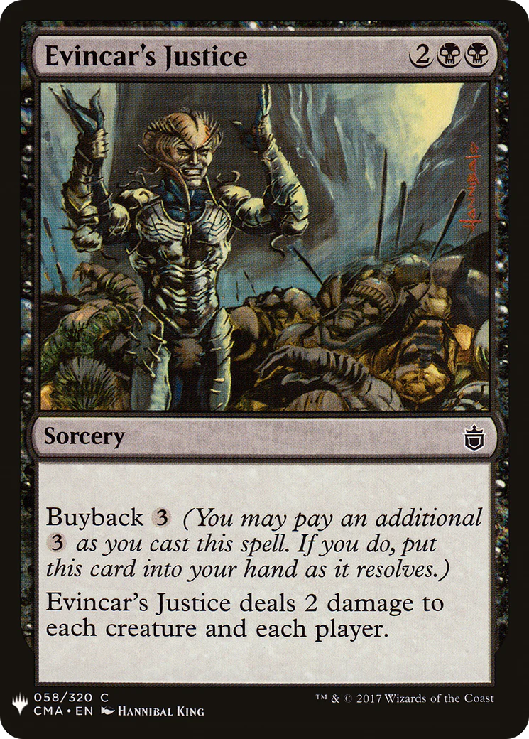 Evincar's Justice (LIST-058)  - The List
